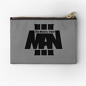 Man, 200 meters, front. Arma 3 meme logo Zipper Pouch