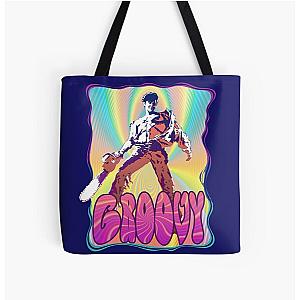 Evil Dead Ash Williams Groovy All Over Print Tote Bag