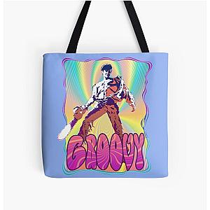 Evil Dead Ash Williams Groovy All Over Print Tote Bag