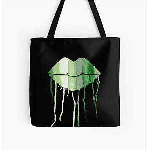 Aromantic Bags - Aro Pride Dripping Watercolor Lips All Over Print Tote Bag RB1901