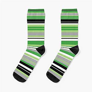 Aromantic Socks - Aromantic Pride Flag Colors Socks RB1901