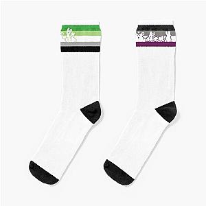 Aromantic Socks - Aro Ace Pride Rabbits Socks RB1901