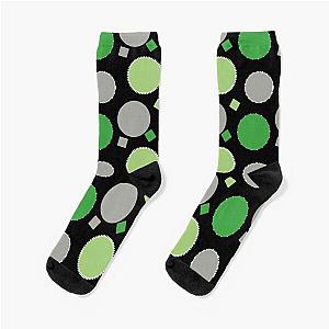 Aromantic Socks - Aro Pride Outlined Circles Pattern Socks RB1901