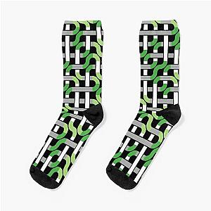 Aromantic Socks - Aro Pride Interlocking Pipes Socks RB1901