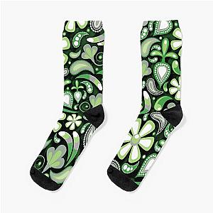 Aromantic Socks - Aro Pride Floral Paisley Pattern Socks RB1901