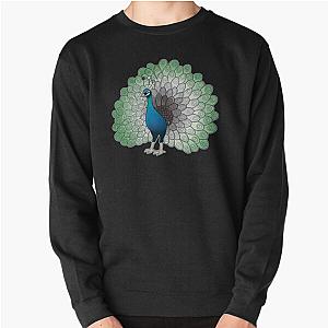 Aromantic Sweatshirts - Aromantic Pride Peacock Pullover Sweatshirt RB1901