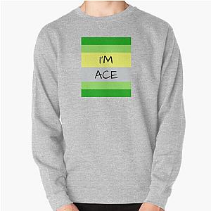 Aromantic Sweatshirts - AROMANTIC FLAG I'M ACE ASEXUAL T-SHIRT Pullover Sweatshirt RB1901