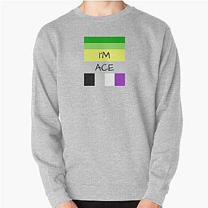 Aromantic Sweatshirts - AROMANTIC FLAG ASEXUAL FLAG I'M ACE ASEXUAL T-SHIRT Pullover Sweatshirt RB1901