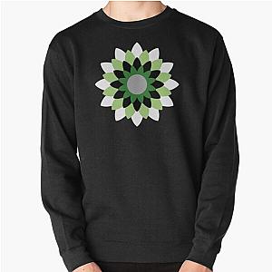 Aromantic Sweatshirts - Aro Pride Blossoming Vector Flower Design Pullover Sweatshirt RB1901