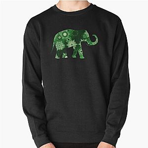 Aromantic Sweatshirts - Aro Pride Flowered Elephant Pullover Sweatshirt RB1901