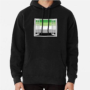 Aromantic Hoodies - Window Open to Aro Pride Flag Pullover Hoodie RB1901