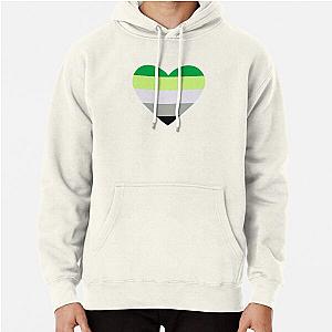 Aromantic Hoodies - Aromantic Heart Flag Pullover Hoodie RB1901