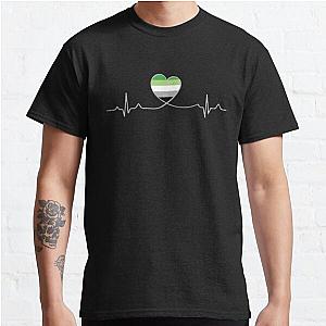 Aromantic T-Shirts - Aromantic Heartbeat Classic T-Shirt RB1901