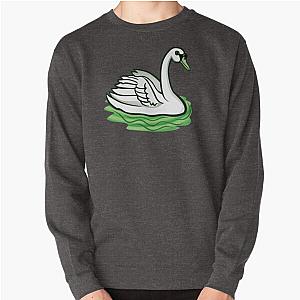 Aromantic Sweatshirts - Aro Pride Cartoon Swan on Water Pullover Sweatshirt RB1901