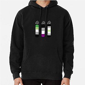 Aromantic Hoodies - AAA Aromantic asexual agender batteries Pullover Hoodie RB1901