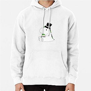 Aromantic Hoodies - Aromantic Pride Dinosaur w/ a Top Hat  Pullover Hoodie RB1901