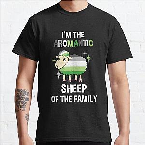 Aromantic T-Shirts - Im The Aromantic Sheep Of The Family Aromantic Pride Classic T-Shirt RB1901