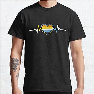 Aromantic T-Shirts - Aroace Heartbeat Aroace Pride Classic T-Shirt RB1901