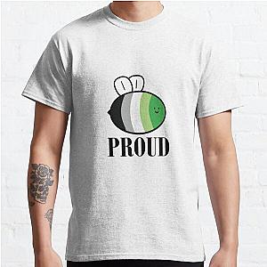 Aromantic T-Shirts - Bee Proud Aromantic Flag Classic T-Shirt RB1901