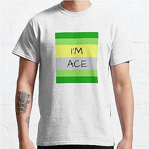 Aromantic T-Shirts - AROMANTIC FLAG I'M ACE ASEXUAL T-SHIRT Classic T-Shirt RB1901