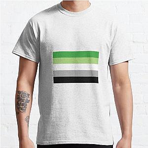 Aromantic T-Shirts - Aromantic Pride Flag Classic T-Shirt RB1901