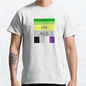 Aromantic T-Shirts - AROMANTIC FLAG ASEXUAL FLAG I'M ACE ASEXUAL T-SHIRT Classic T-Shirt RB1901