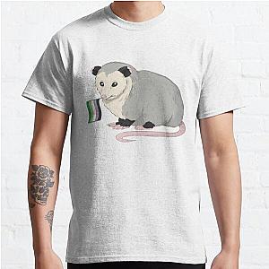 Aromantic T-Shirts - Aromantic Pride Flag Opossum Classic T-Shirt RB1901