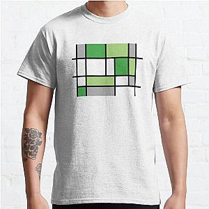 Aromantic T-Shirts - Aro Pride Basic Lined Rectangles Classic T-Shirt RB1901