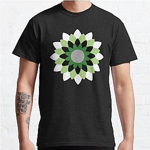 Aromantic T-Shirts - Aro Pride Blossoming Vector Flower Design Classic T-Shirt RB1901