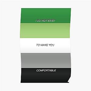 Aromantic Posters - I do not exist to make you comfortable - Aromantic Pride Poster RB1901