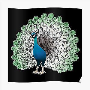 Aromantic Posters - Aromantic Pride Peacock Poster RB1901