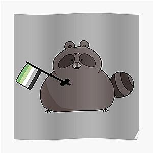 Aromantic Posters - Aromantic raccoon Poster RB1901