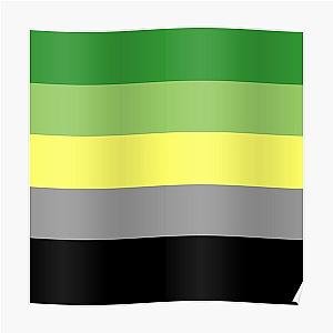 Aromantic Posters - AROMANTIC FLAG Poster RB1901