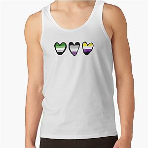 Aromantic Tank Tops - aro/ace/enby hearts Tank Top RB1901