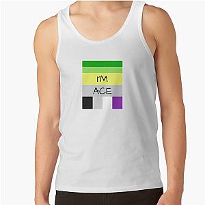 Aromantic Tank Tops - AROMANTIC FLAG ASEXUAL FLAG I'M ACE ASEXUAL T-SHIRT Tank Top RB1901