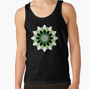 Aromantic Tank Tops - Aro Pride Blossoming Vector Flower Design Tank Top RB1901