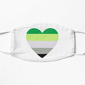 Aromantic Face Masks - Aromantic Heart Flag Flat Mask RB1901