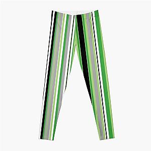 Aromantic Leggings - Aromantic Pride Flag Colors Leggings RB1901