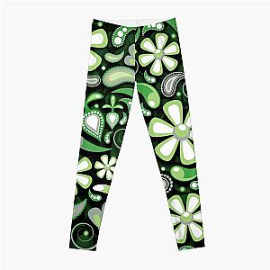 Aromantic Leggings - Aro Pride Floral Paisley Pattern Leggings RB1901