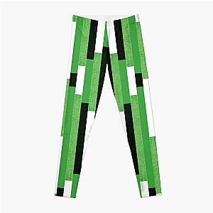 Aromantic Leggings - Aro Pride Staggered Rectangular Vertical Stripes Leggings RB1901