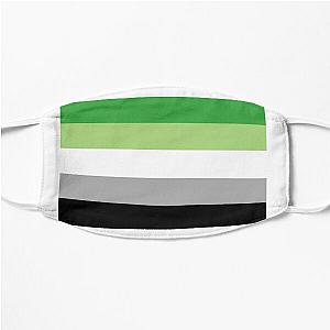 Aromantic Face Masks - Aromantic Pride Flag Flat Mask RB1901