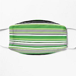 Aromantic Face Masks - Aromantic Pride Flag Colors Flat Mask RB1901