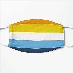 Aromantic Face Masks - Orange and blue aroace flag Flat Mask RB1901