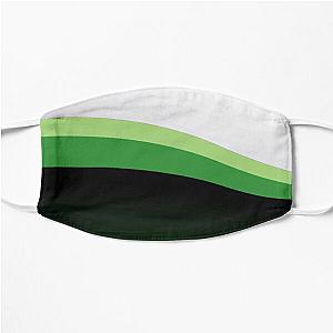 Aromantic Face Masks - Aro Pride Minimalist Curved Layers Design Flat Mask RB1901