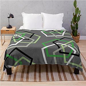 Aromantic Blanket - Aro Pride Interlocked Pentagons Design Throw Blanket RB1901