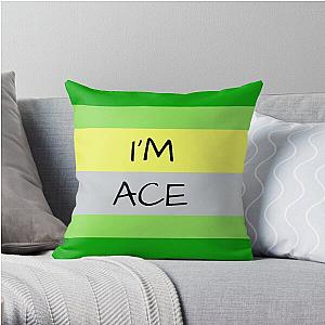 Aromantic Pillows - AROMANTIC FLAG I'M ACE ASEXUAL T-SHIRT Throw Pillow RB1901