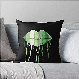 Aromantic Pillows - Aro Pride Dripping Watercolor Lips Throw Pillow RB1901