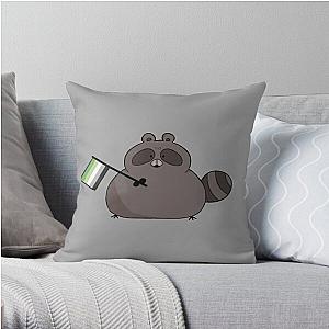 Aromantic Pillows - Aromantic raccoon Throw Pillow RB1901