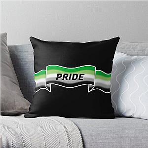 Aromantic Pillows - Aromantic pride banner Throw Pillow RB1901