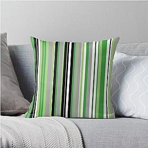 Aromantic Pillows - Aromantic Pride Flag Colors Throw Pillow RB1901